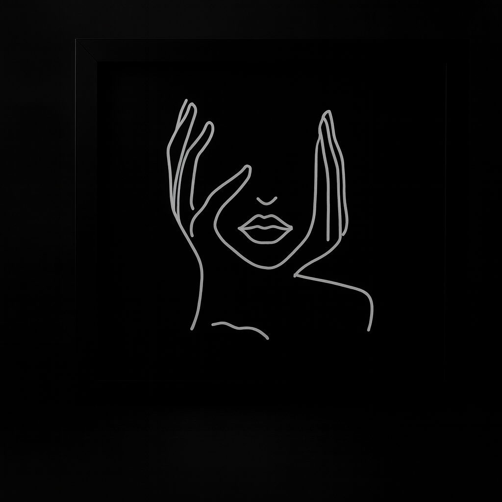 LED Line-Art Gesicht