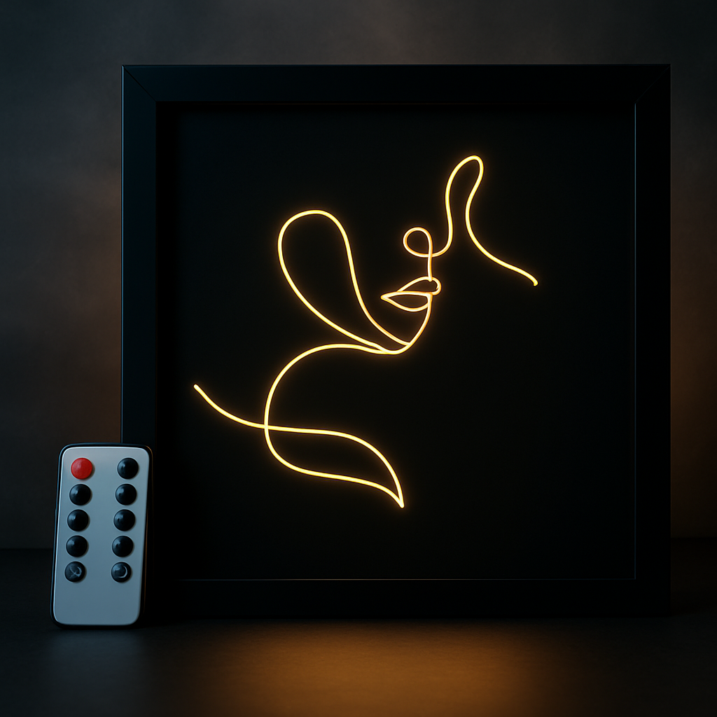 LED Line-Art Gesicht