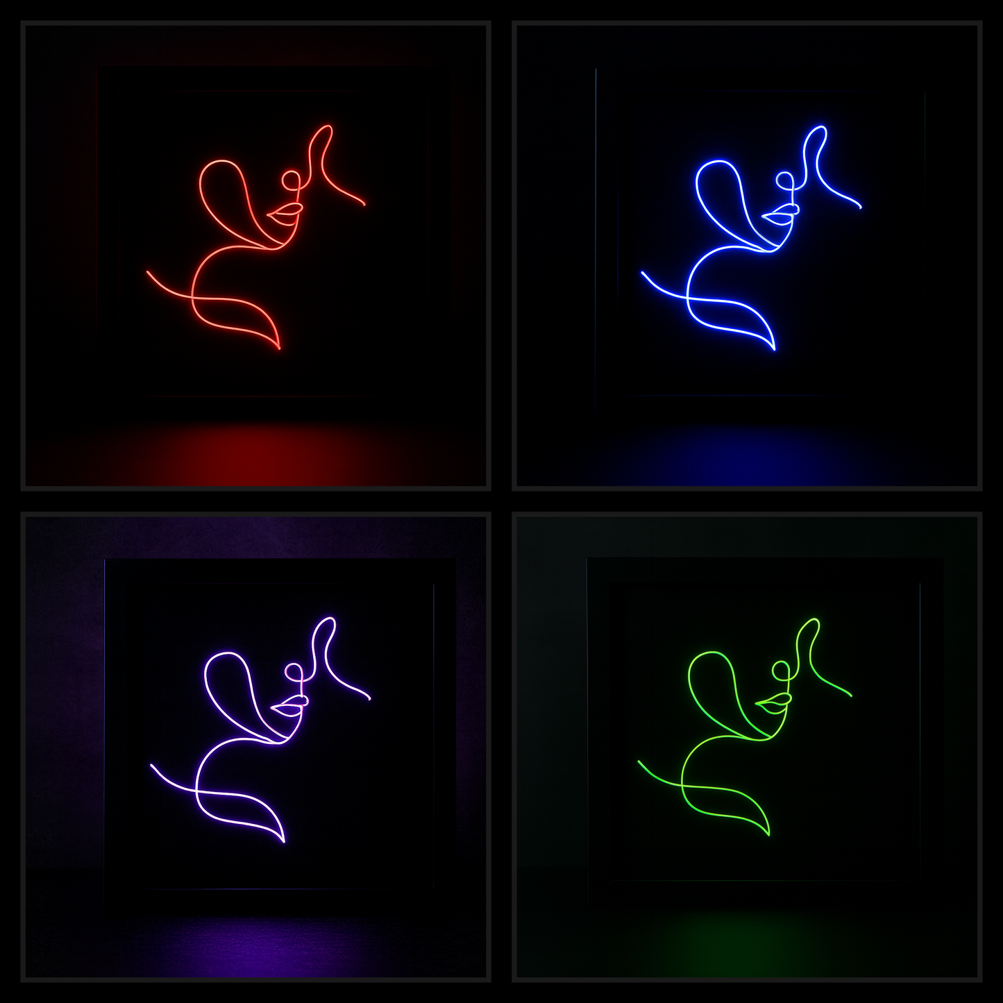 LED Line-Art Gesicht