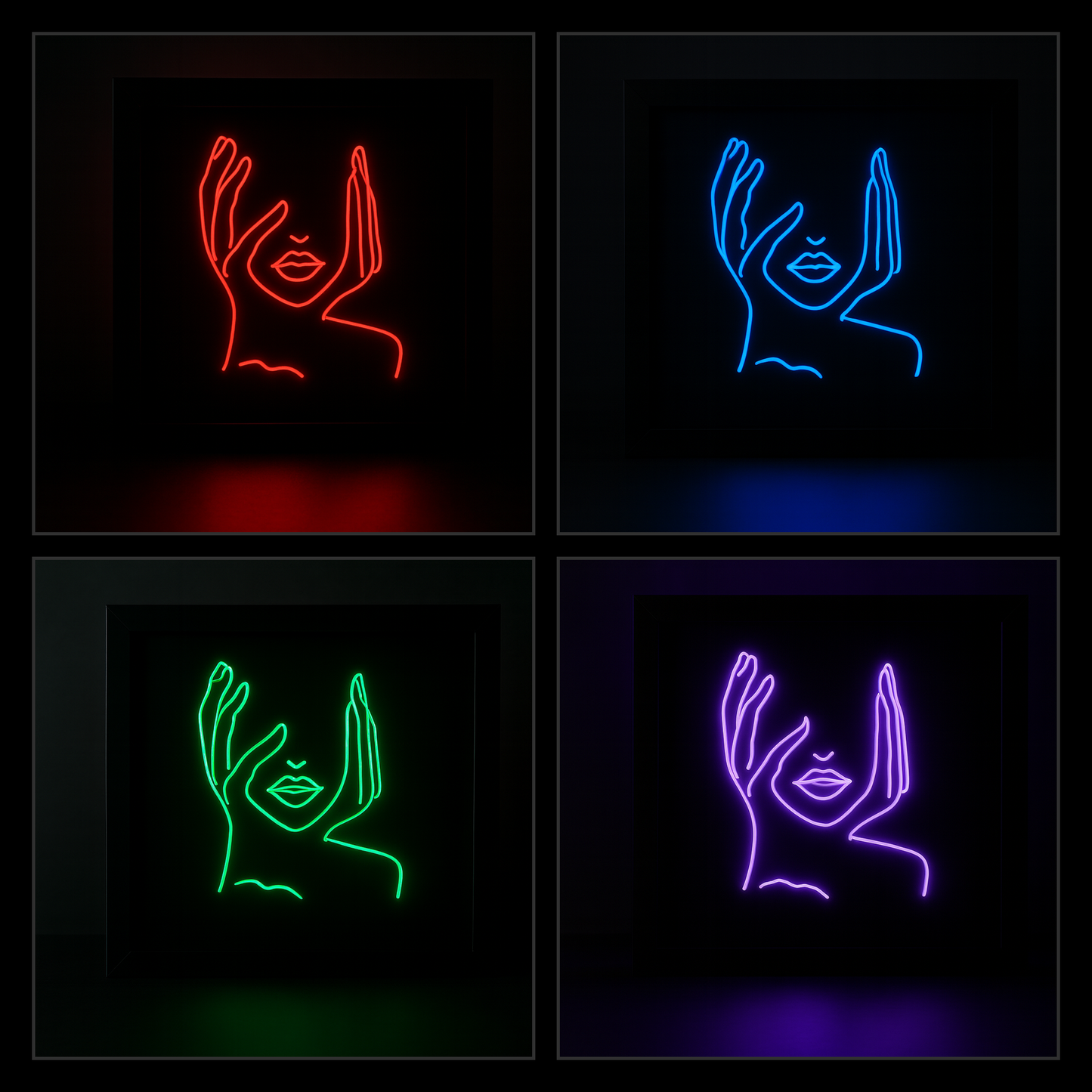 LED Line-Art Gesicht