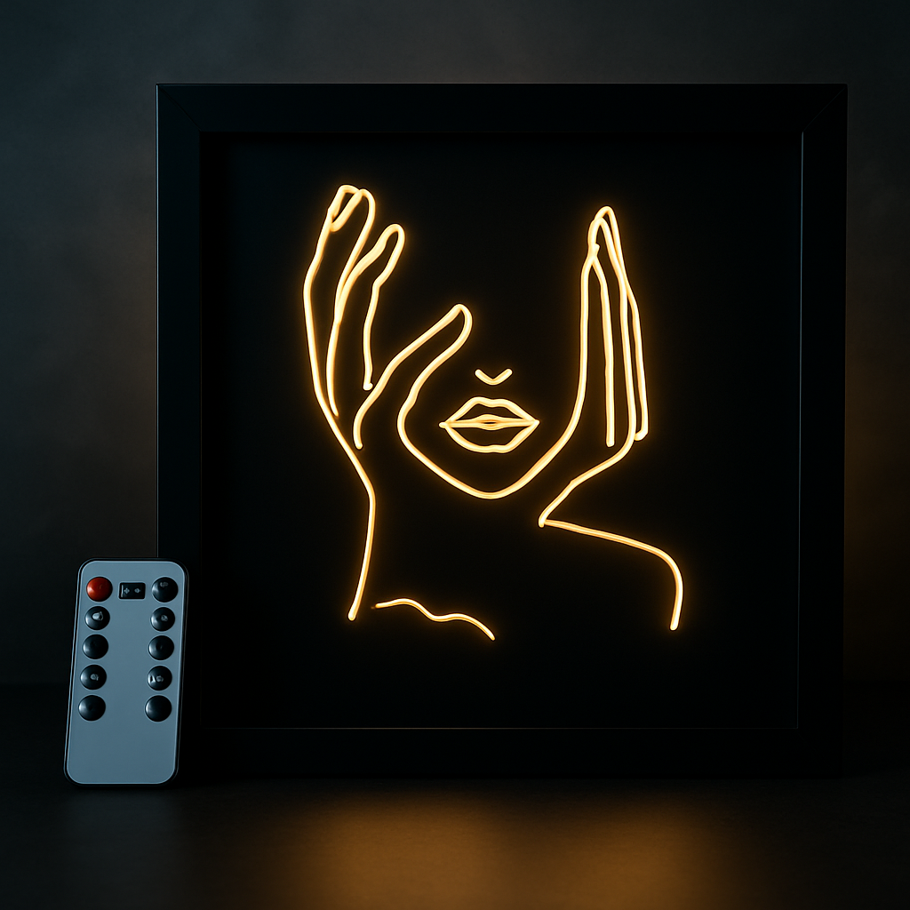 LED Line-Art Gesicht