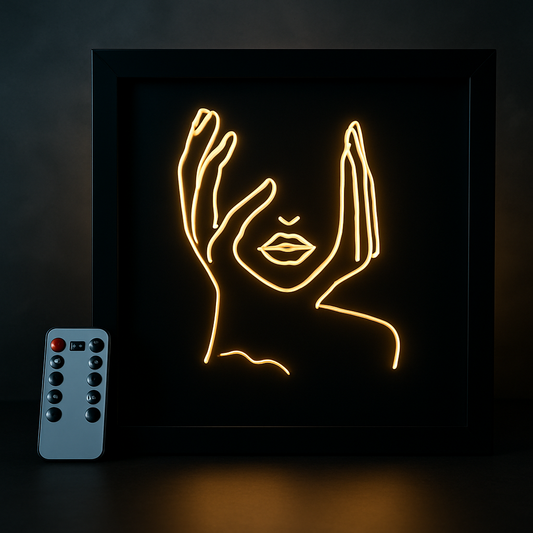 LED Line-Art Gesicht