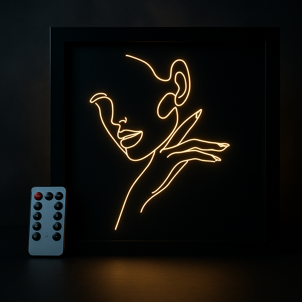 LED Line-Art Gesicht