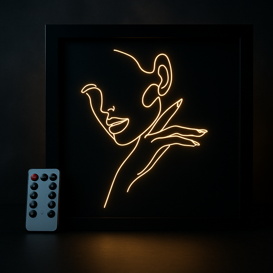 LED Line-Art Gesicht